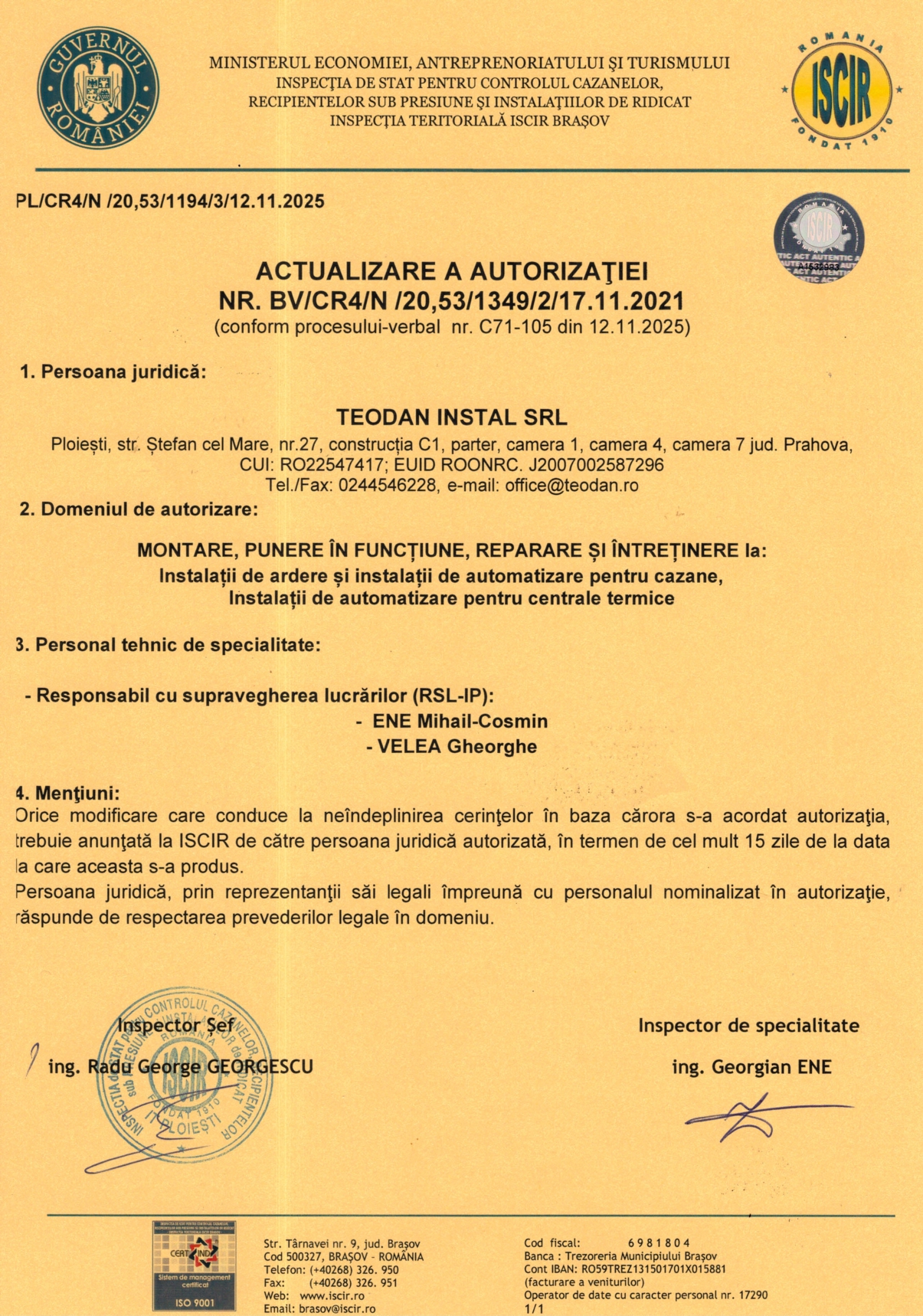 Autorizatie C11 2025