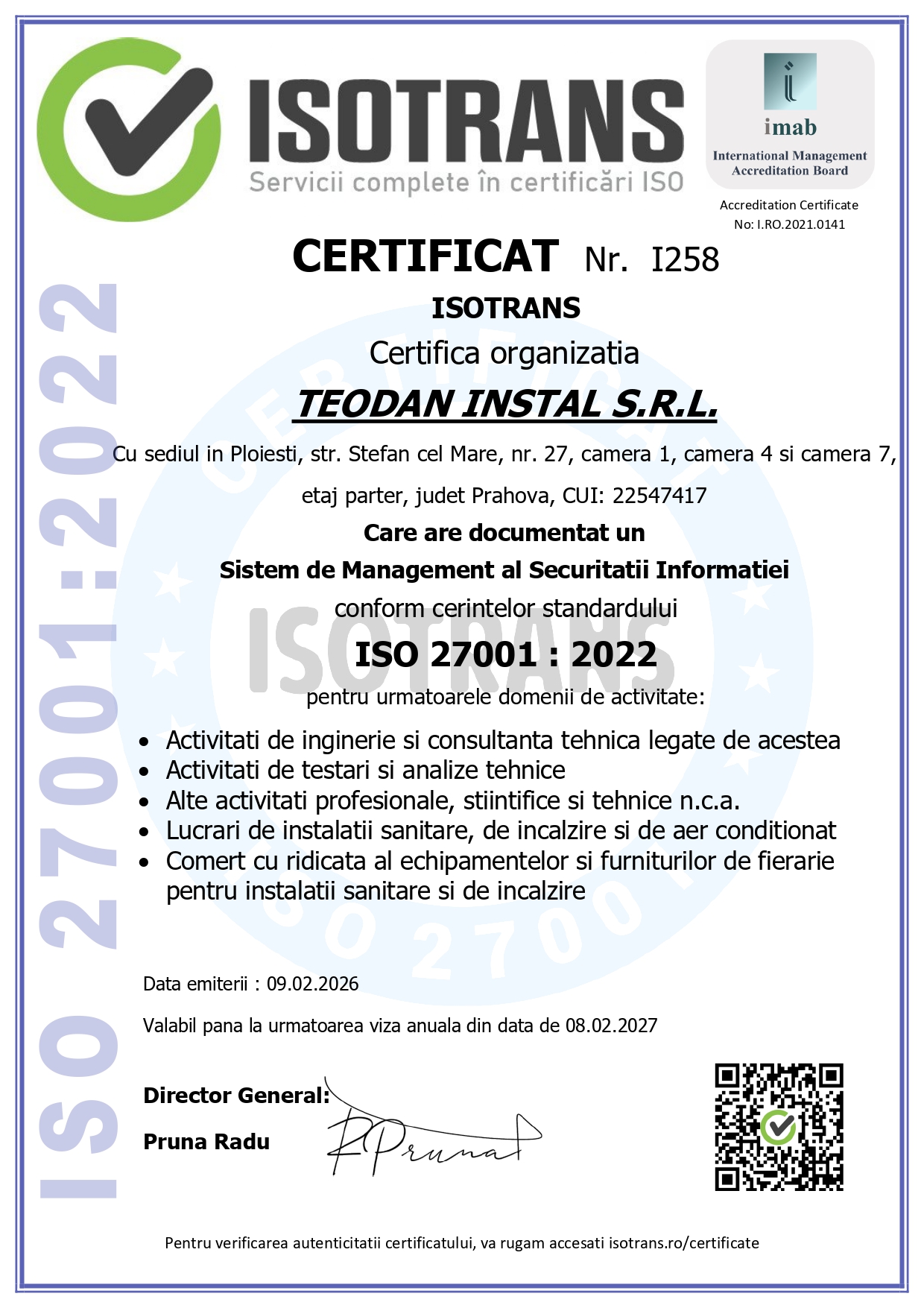 TEODAN ISO 27001 2022